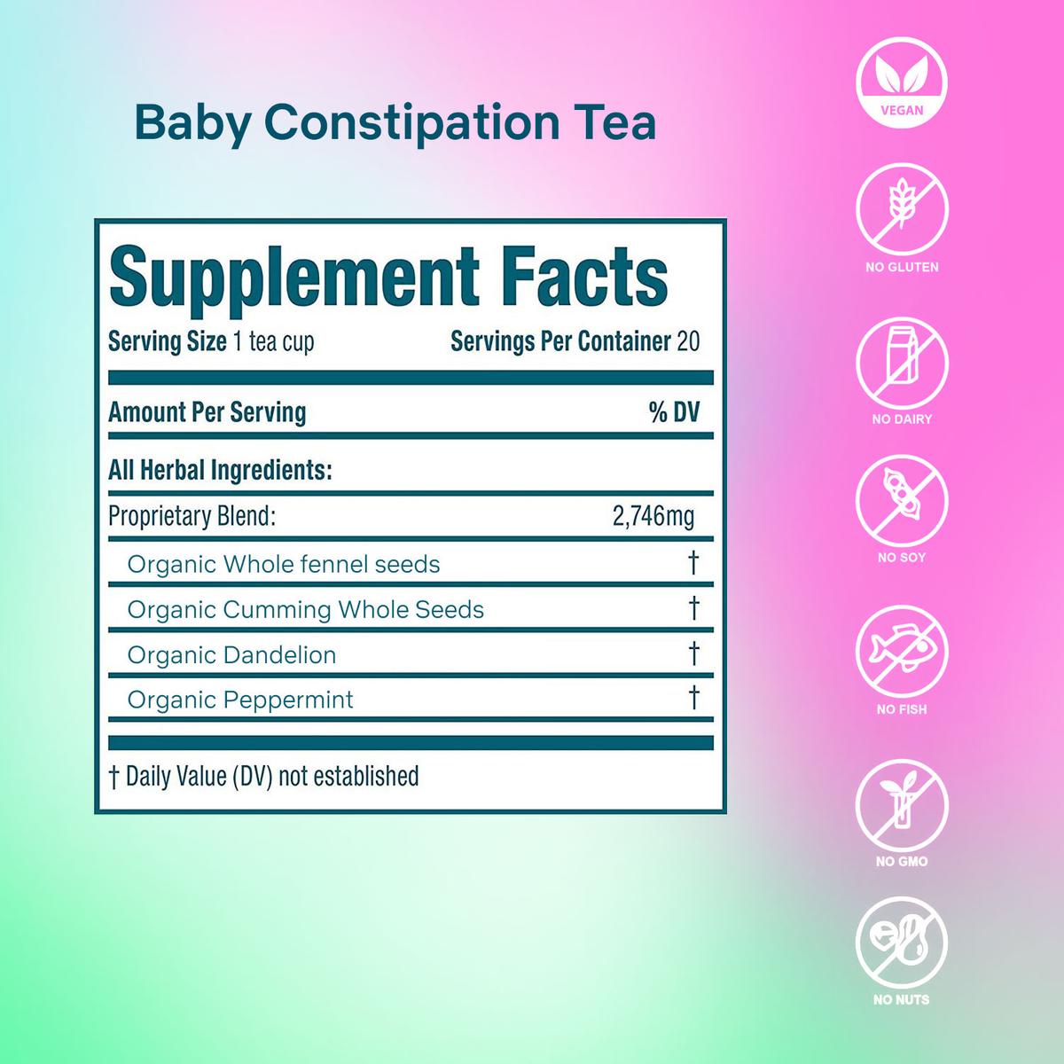 Secrets Of Tea - Baby Constipation Relief Tea - Pack of 3