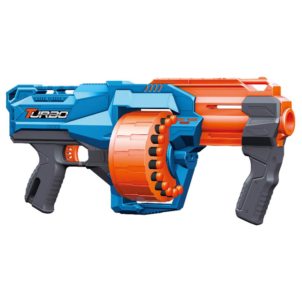 Stem - Attack X Force Manual Soft Bullet Gun With 24 Soft Shells - Blue/Orange