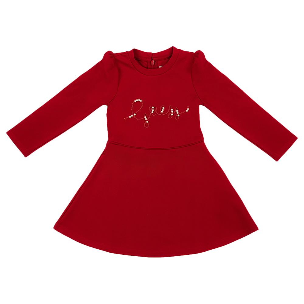 Guess - Punto Milano Long Sleeves Dress - Cherry Love