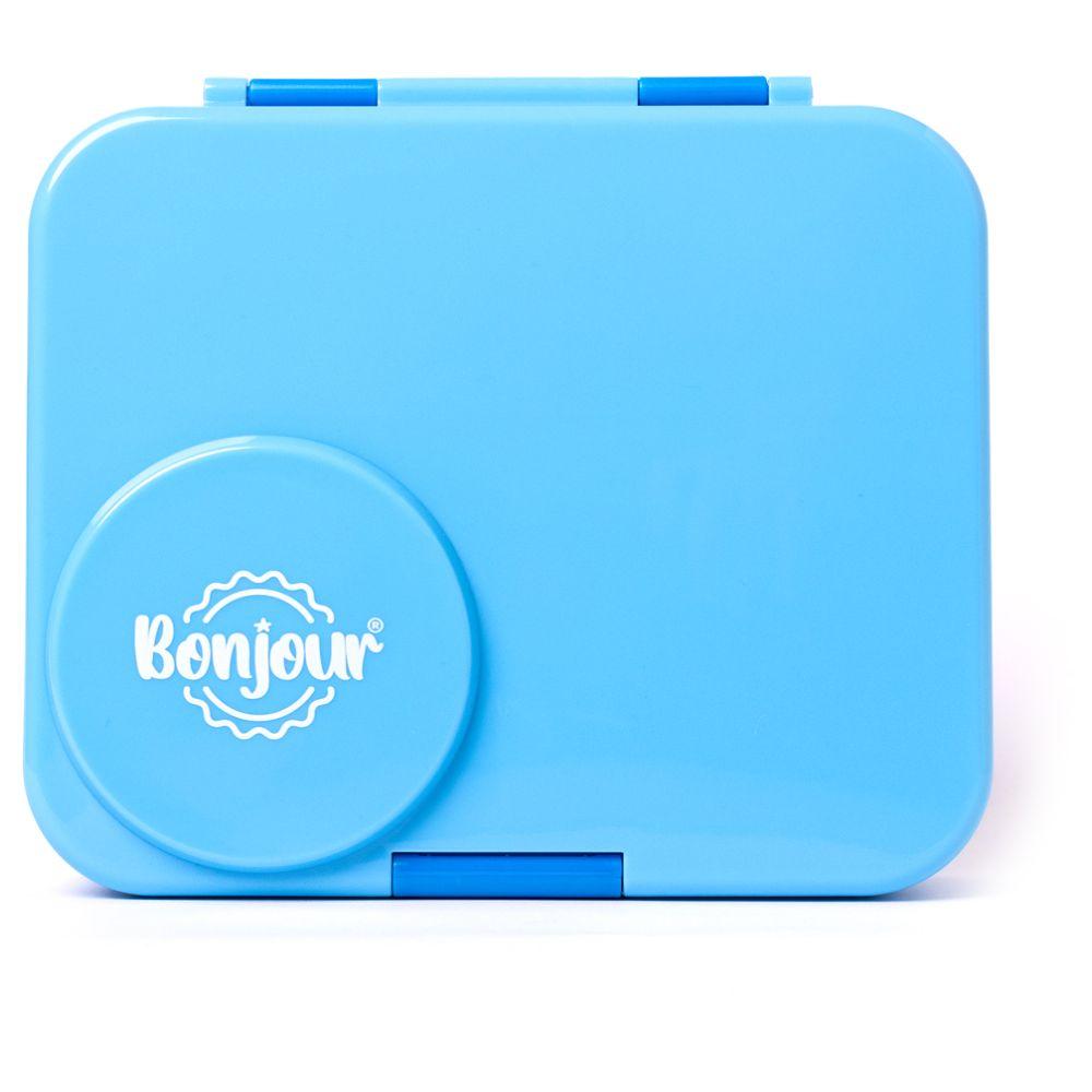 Bonjour - Therm Bento 4/6 Compartment Lunch Box With Food Jar - Blue