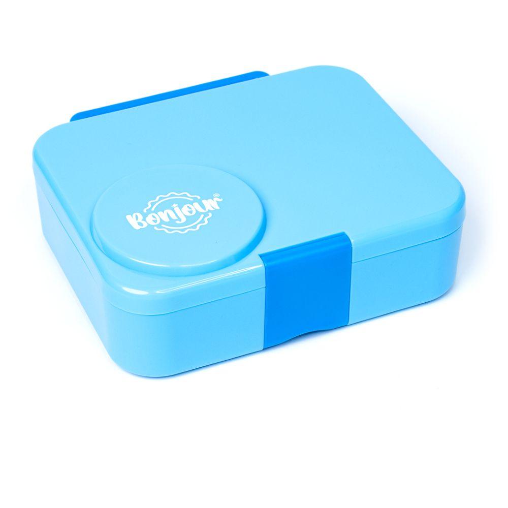 Bonjour - Therm Bento 4/6 Compartment Lunch Box With Food Jar - Blue