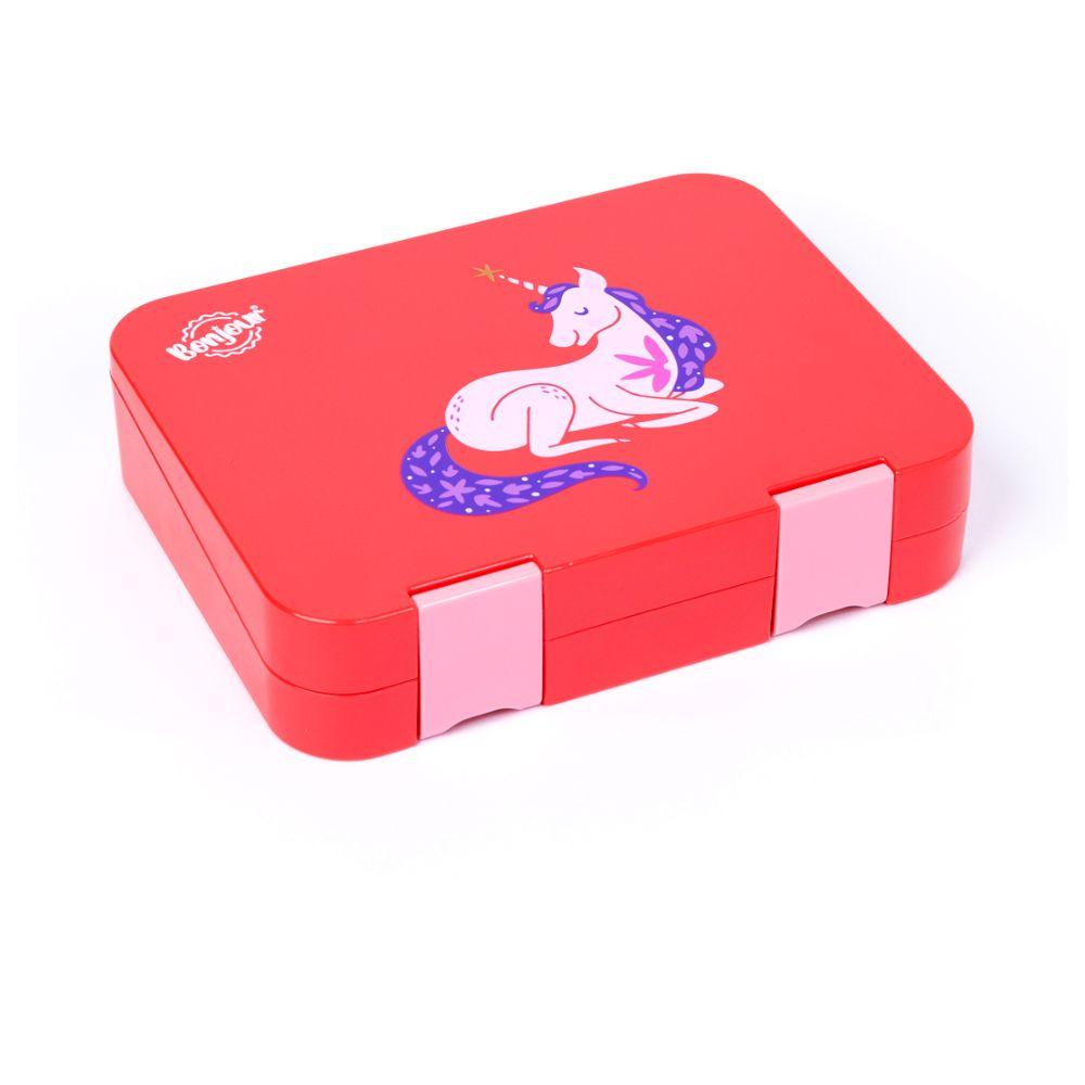 Bonjour - 4/6 Compartment Tiff Lunch Box - Pink Unicorn