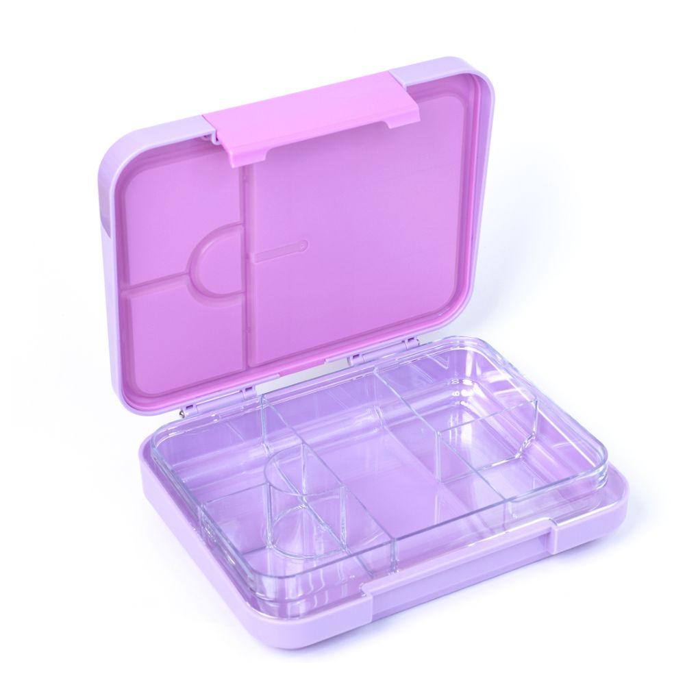 Bonjour - 4/6 Compartment Uni Lock Tiff Lunch Box - Pink Unicorn