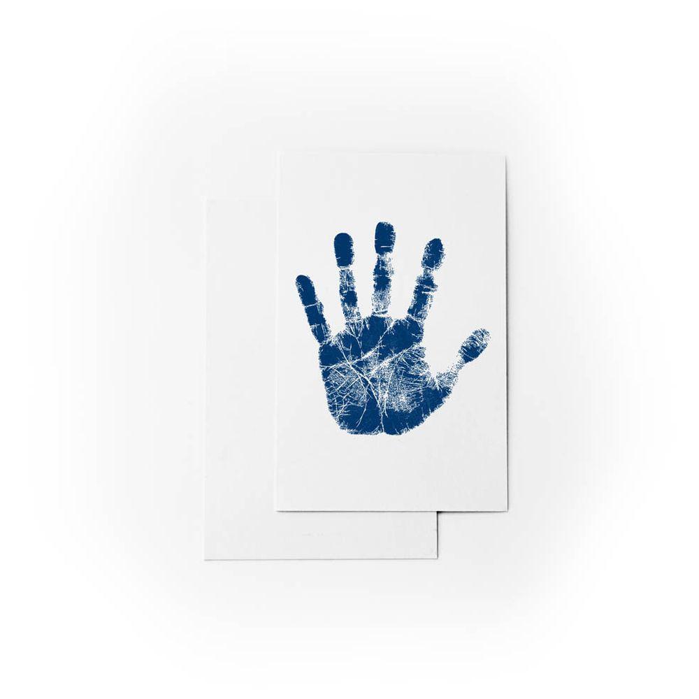 Babies Basic - Clean Fingerprint w/ Two Imprint Cards - 12.5cm - Navy Blue