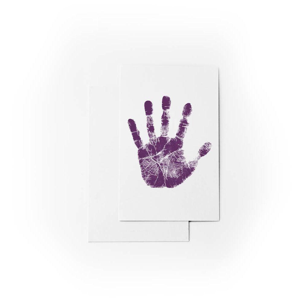 Babies Basic - Clean Fingerprint w/ Two Imprint Cards - 12.5cm - Purple