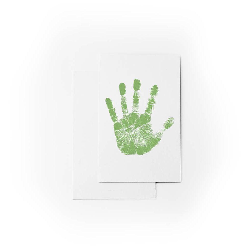 Babies Basic - Clean Fingerprint w/ Two Imprint Cards - 16cm - Parrot Green