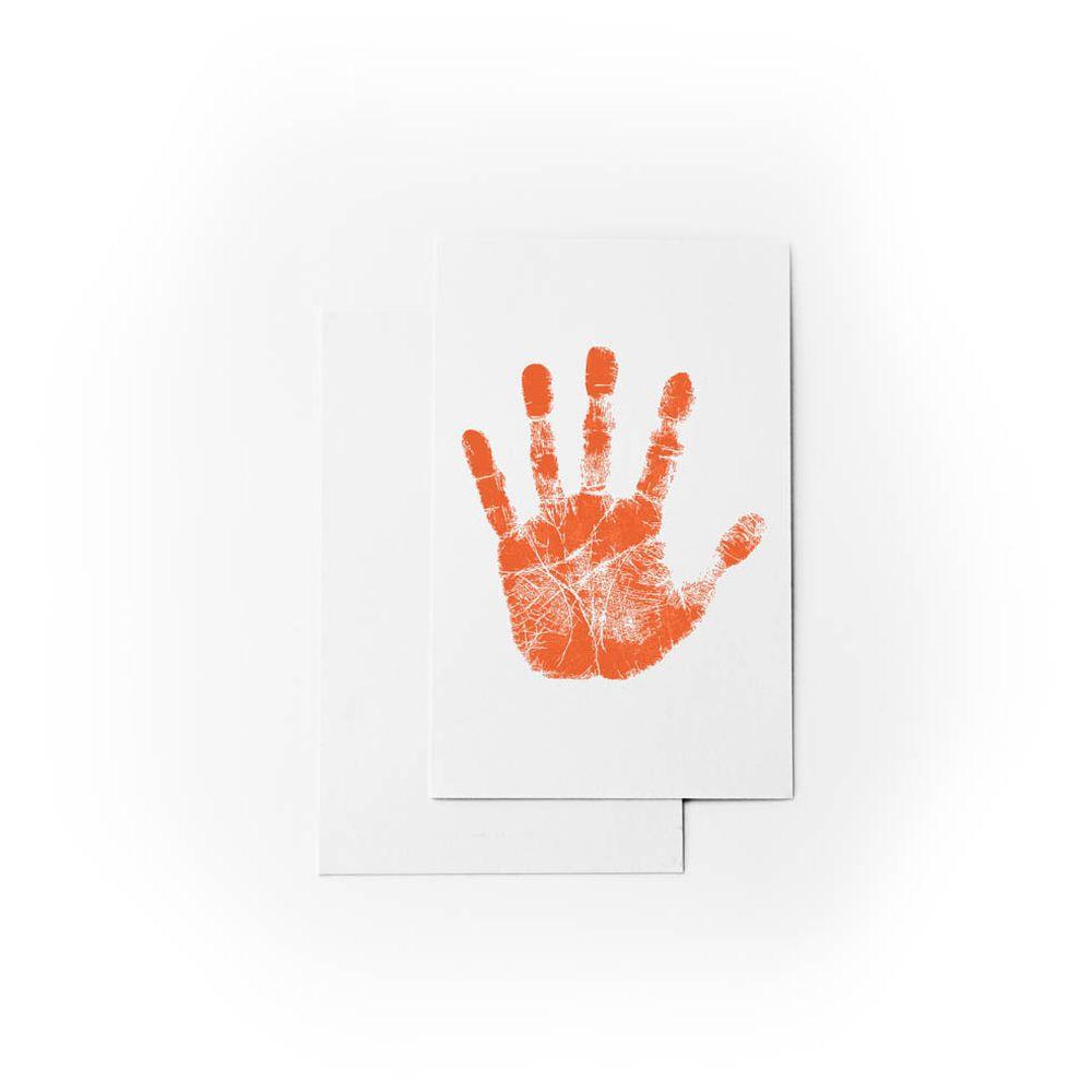 Babies Basic - Clean Fingerprint w/ Two Imprint Cards - 16cm - Orange