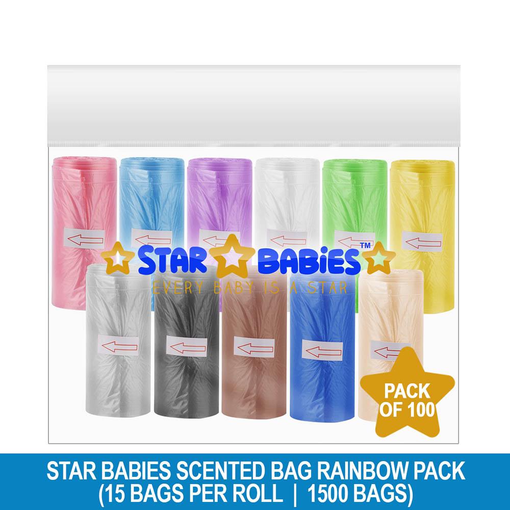 Star Babies - Scented Bag - Pack Of 100 - 22 x 32cm - Rainbow