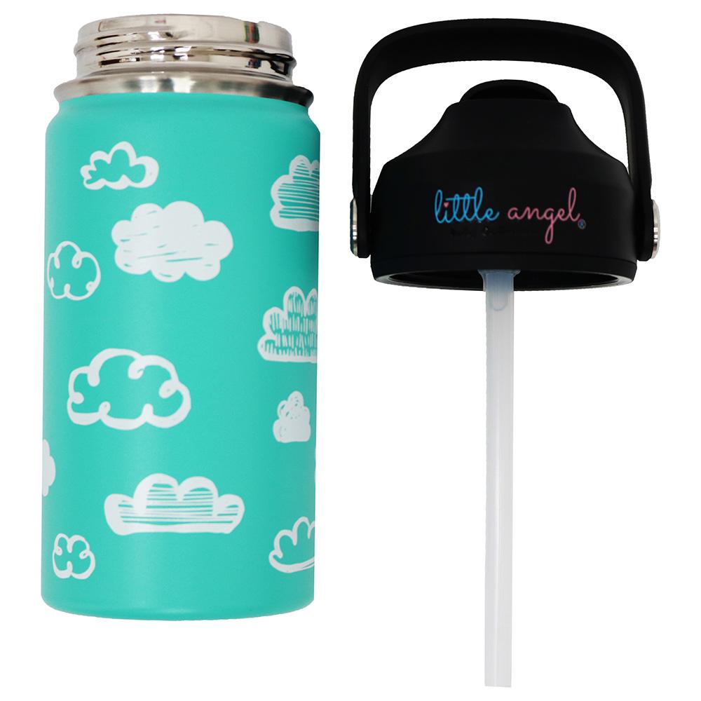 Little Angel - Kids Steel Insulated Water Bottle 400ml - Light Blue