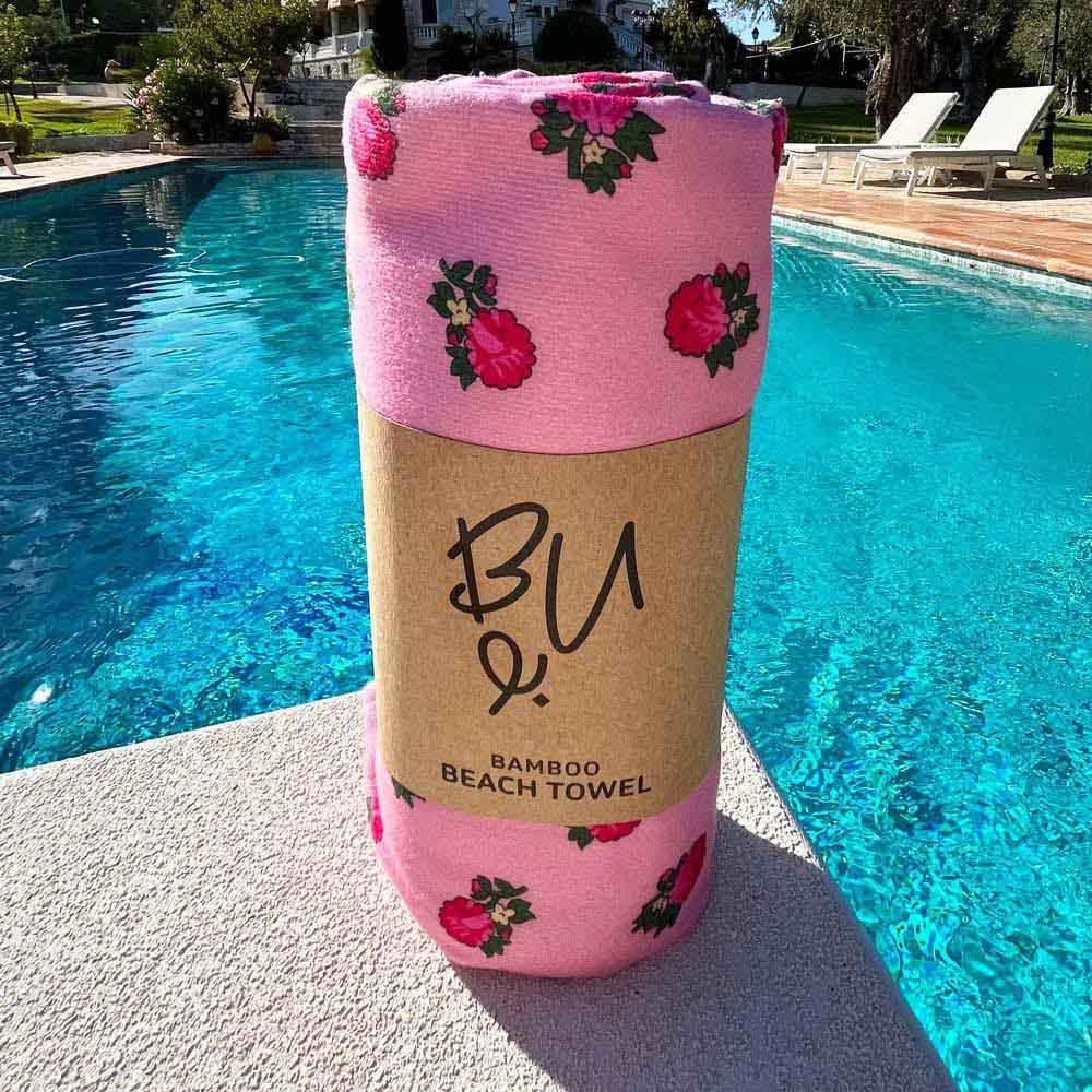 Bu Towel - Turathi Beach Towel - Pink - Large