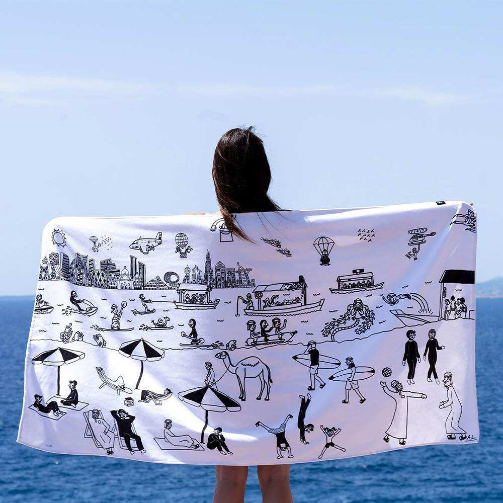 Bu Towel - UAE In The Sun Beach Towel - Large