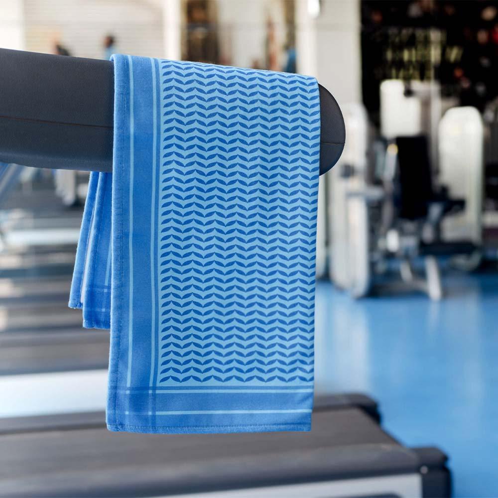 Bu Towel - Ghutra Gym Towel - Blue - Small