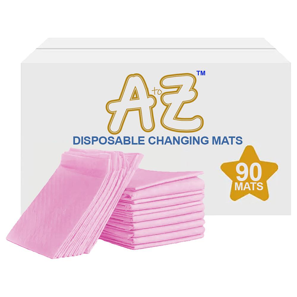 A To Z - Disposable Changing Mat - L - 45 X 60 cm - 90pcs - Pink