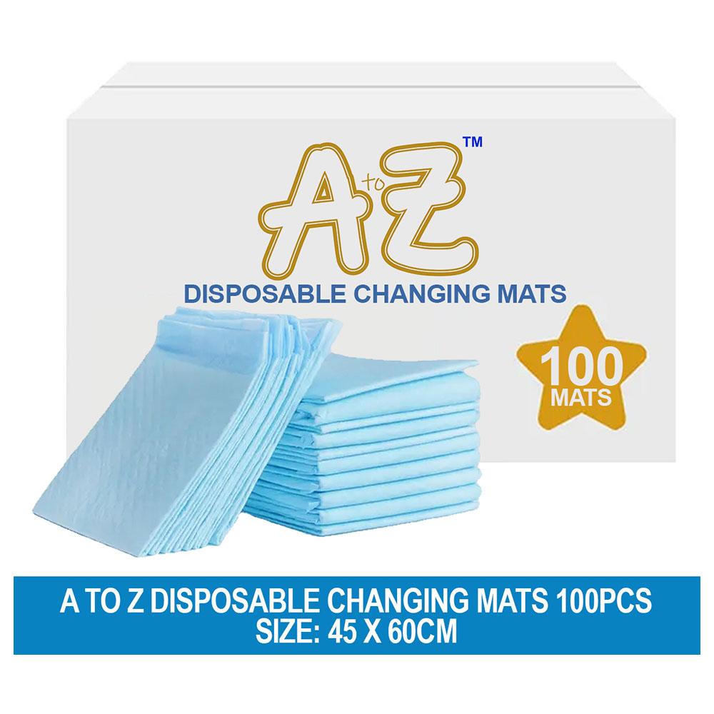 A To Z - Disposable Changing Mat - L - 45 X 60 cm - 100pcs - Blue