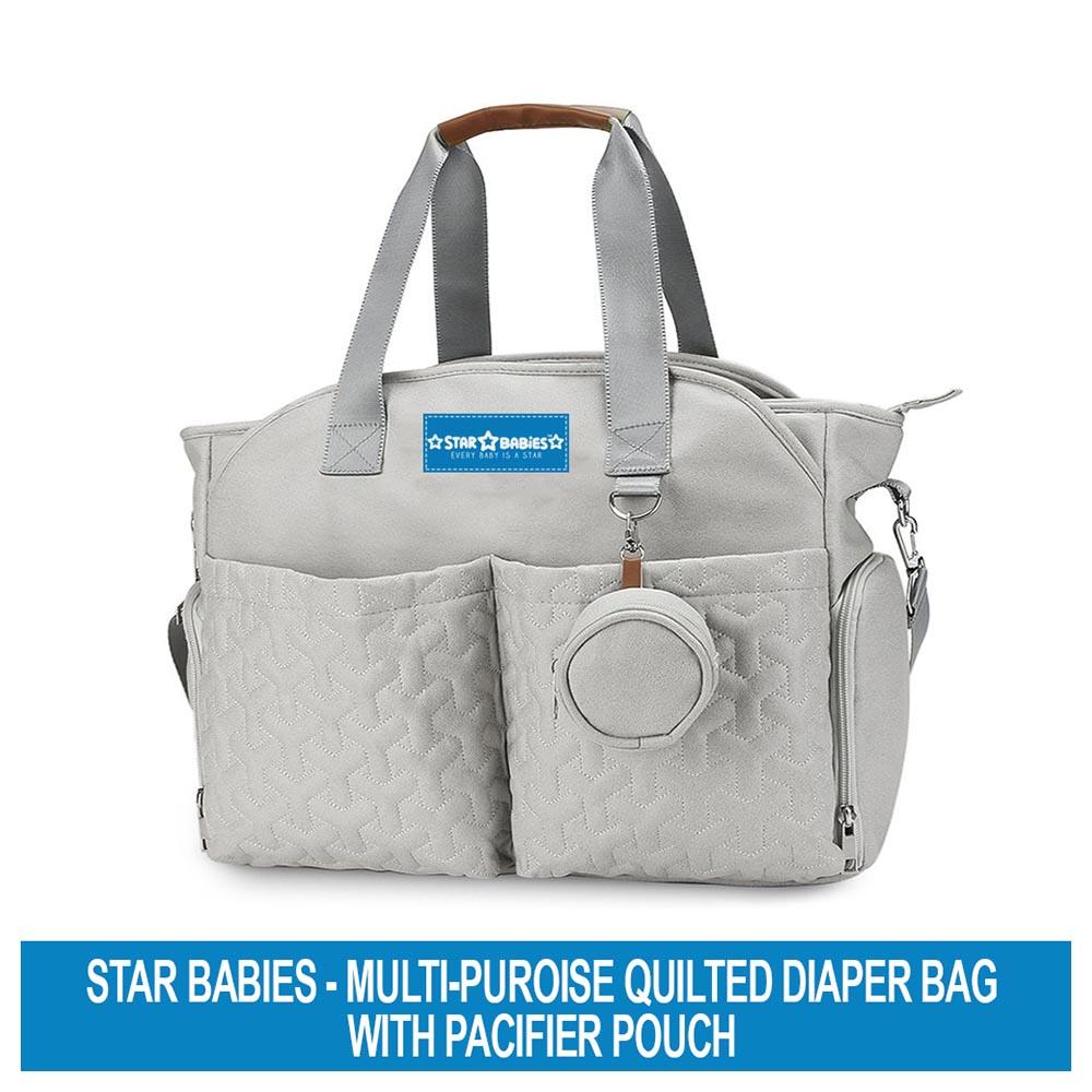 Star Babies - Diaper Portable Bag w/ Pacifier Bag - Khaki