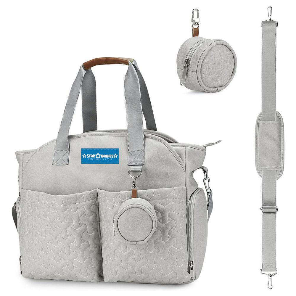 Star Babies - Diaper Portable Bag w/ Pacifier Bag - Khaki