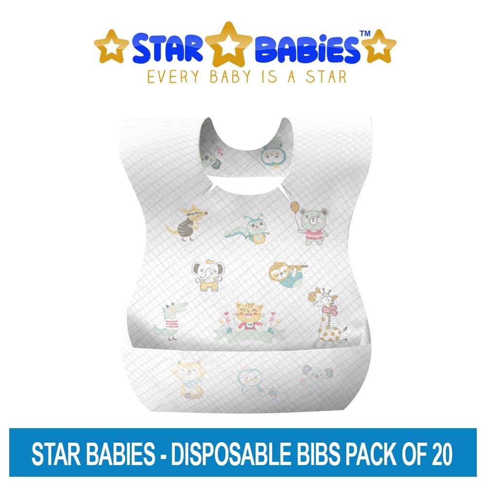 Star Babies - Disposable Bibs - 20pcs - Printed