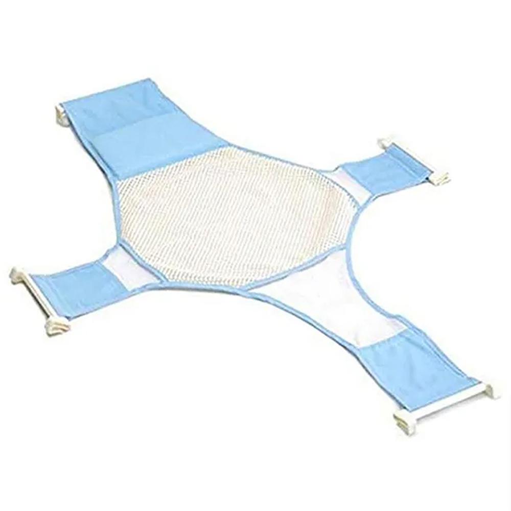 Star Babies - Baby Sleeping Mosquito Bed - Grey w/ Bath Support & Powder Puff - Blue