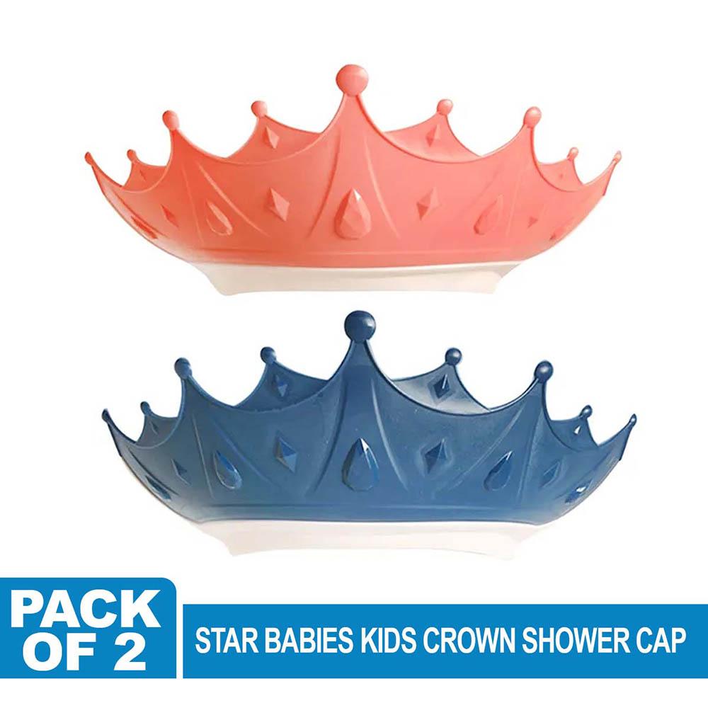 Star Babies - Adjustable Crown Kids Shower Cap - Pink/Blue