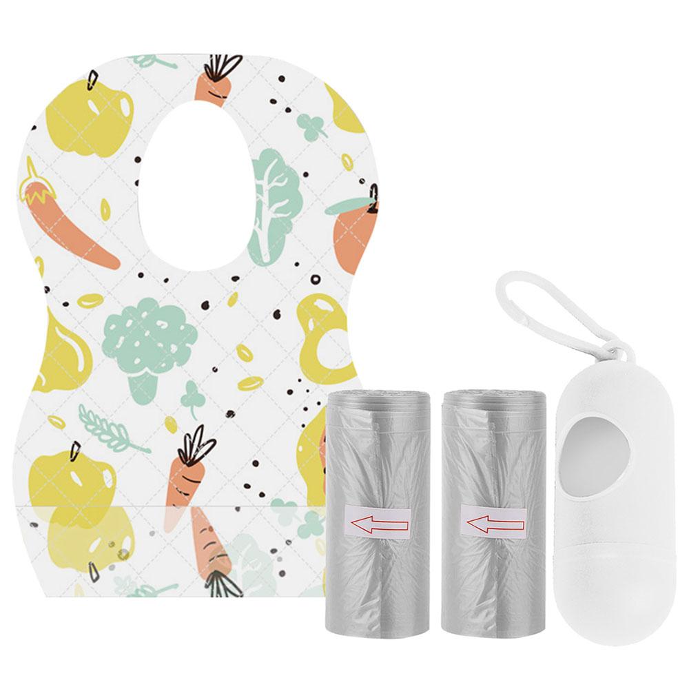 Star Babies - Disposable Bibs Fruits Print 5pcs w/ Scented Bag 2pcs & Dispenser - Grey