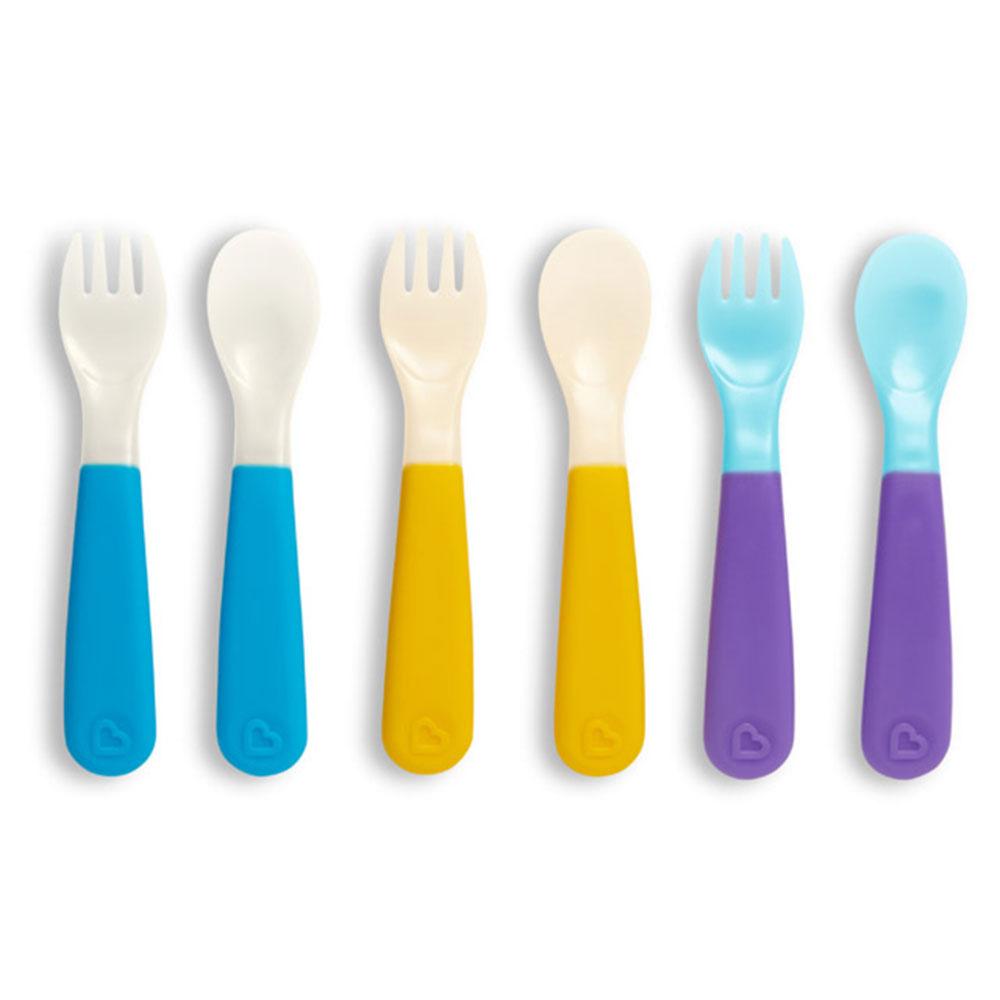 Munchkin - Hot/Cold Color Changing Toddler Forks & Spoons - 6pcs