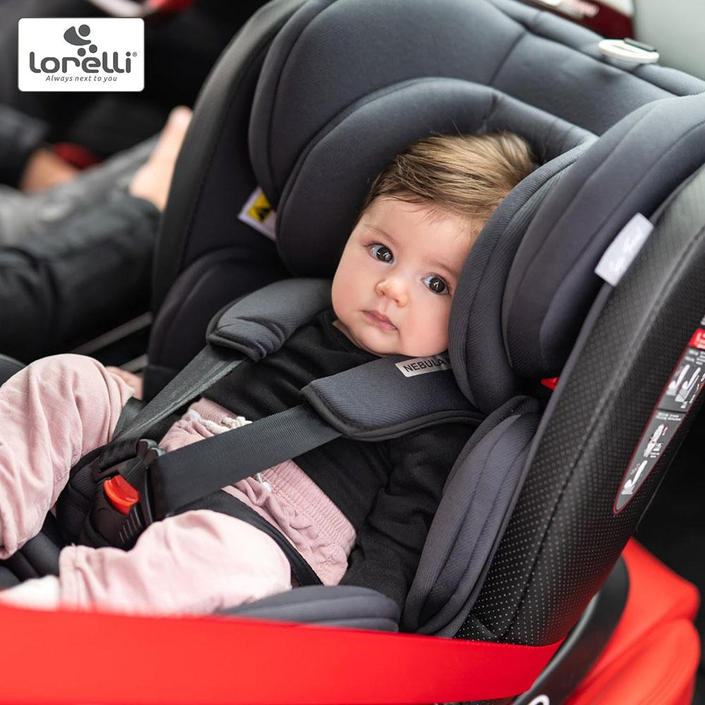 Lorelli - Nebula Isofix Rotation Car Seat - Black Leather