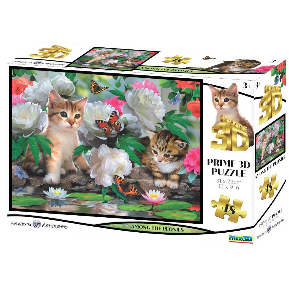 Prime3D - Among The Peonies Puzzle - 48pcs