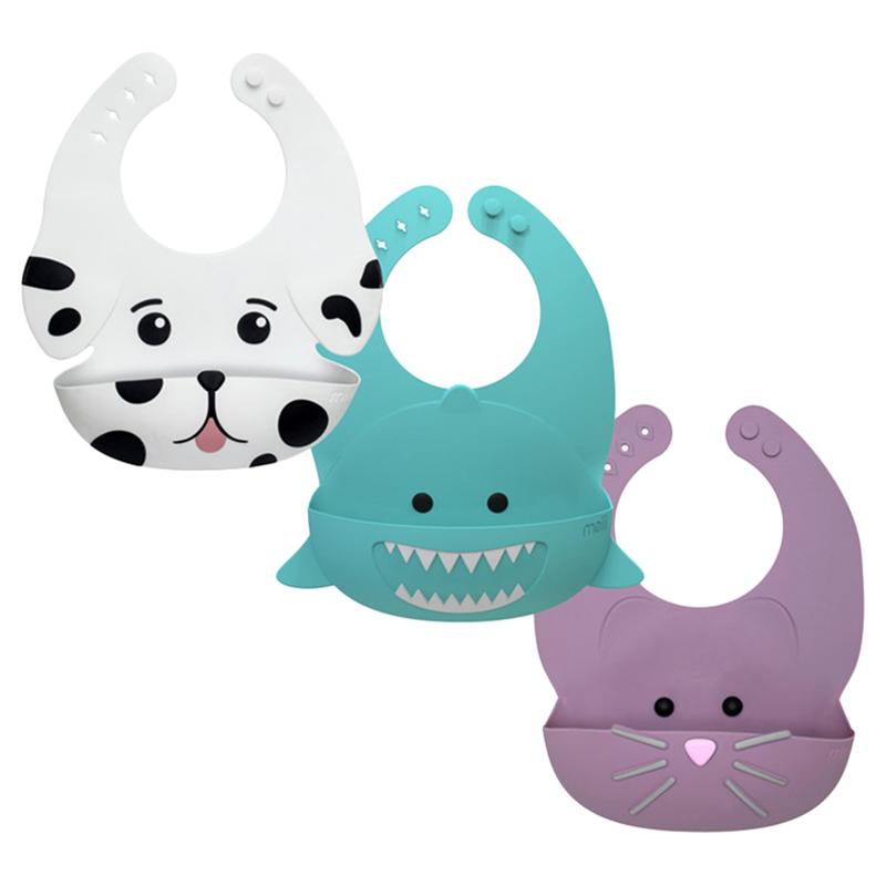 Melii - Silicone Bib - Purple Cat