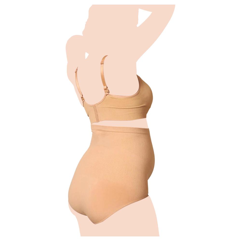 Mums & Bumps - Blanqi - Seamless Maternity Over Belly Support Brief - Nude