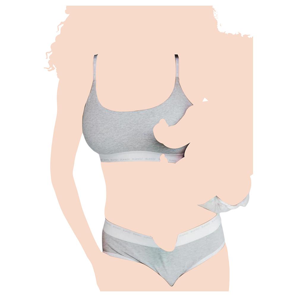 Mums & Bumps - Blanqi - Soft Essentials Postpartum Panty - Heather Grey