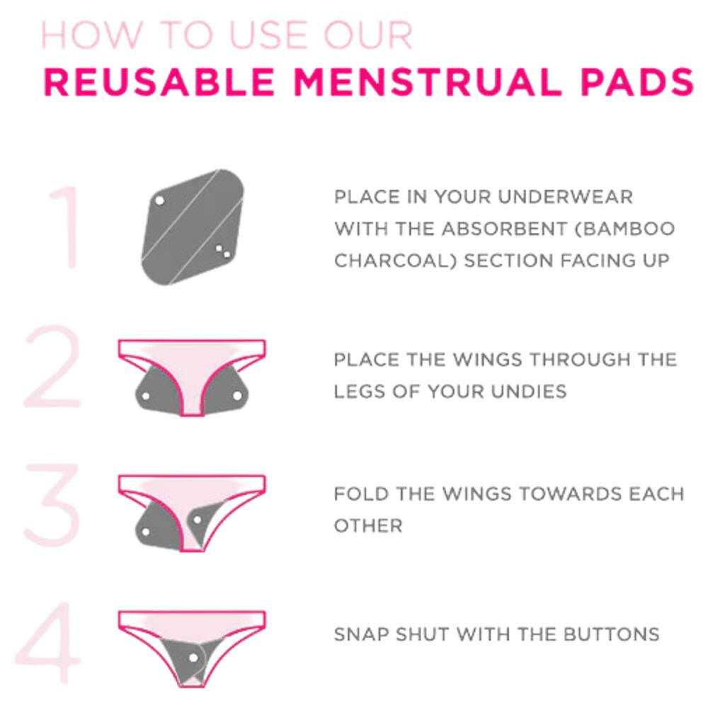 Bodyice - Reusable Menstrual Pads - Pack Of 4