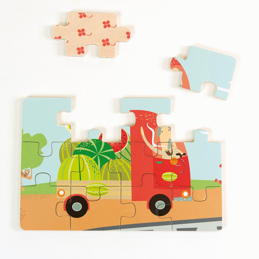 Andreu Toys - 4 Puzzles Diorama Transport - 48pcs