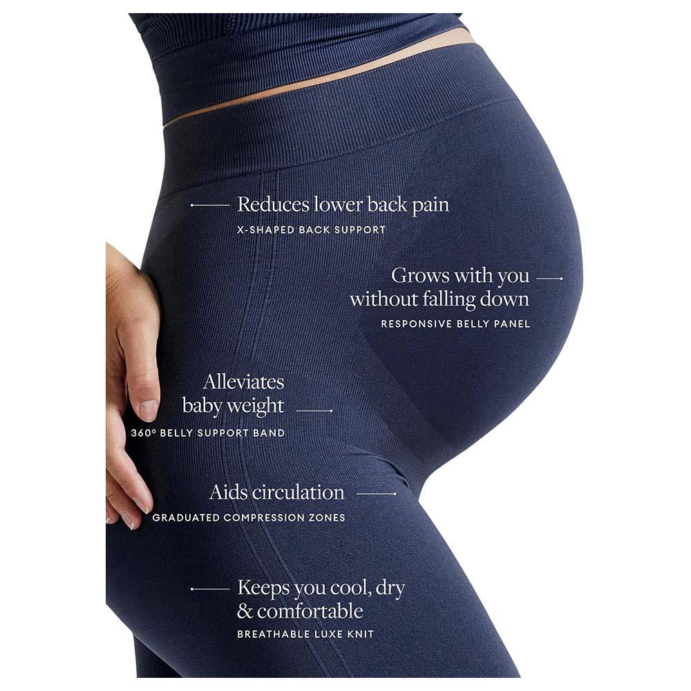 Mums & Bumps - Blanqi - Maternity Belly Support Leggings - Royale Blue