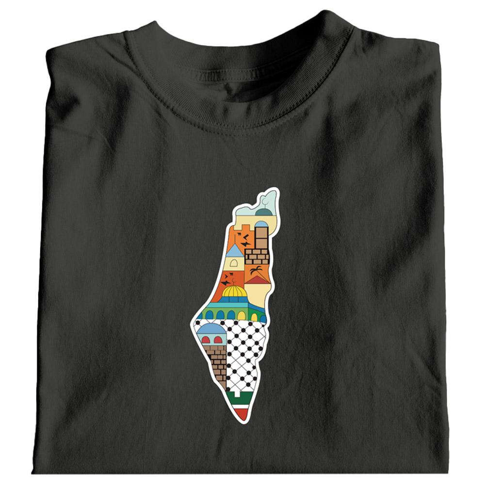 Twinkle Hands - Kids Palestine T-Shirt - Map