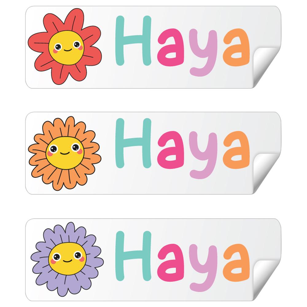 Twinkle Hands - Personalized Labels - Cute Flowers - 30 pcs