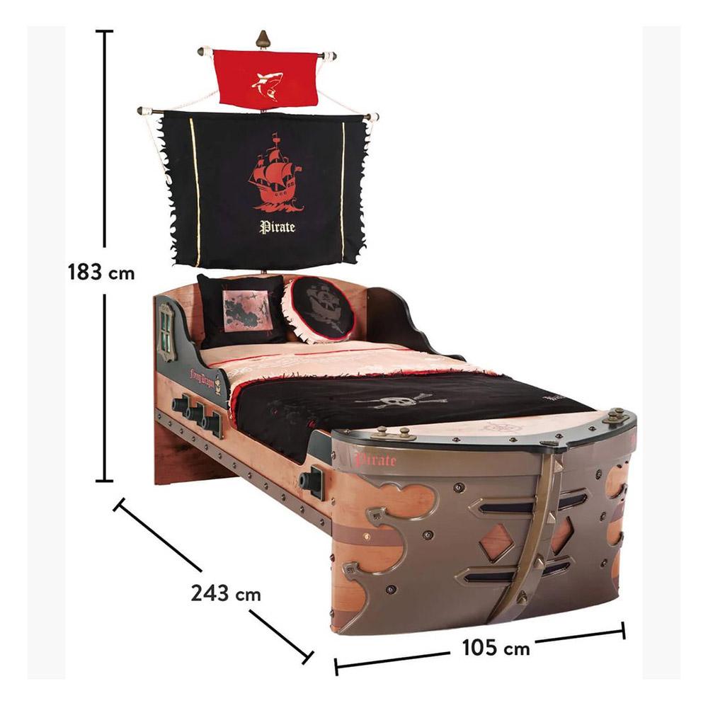 Cilek - Pirate Ship Bed - Brown - 90x190 cm