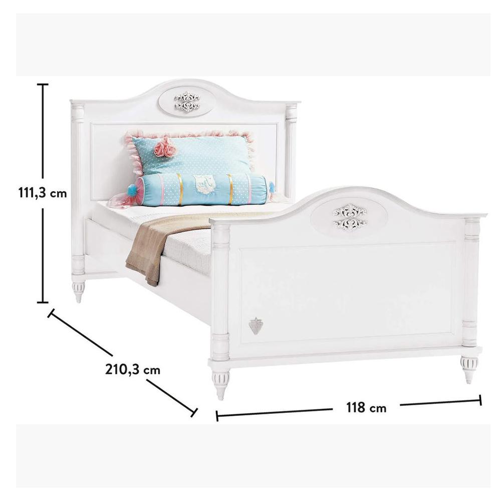 Cilek - Romantic Bed - White - 100x200 cm