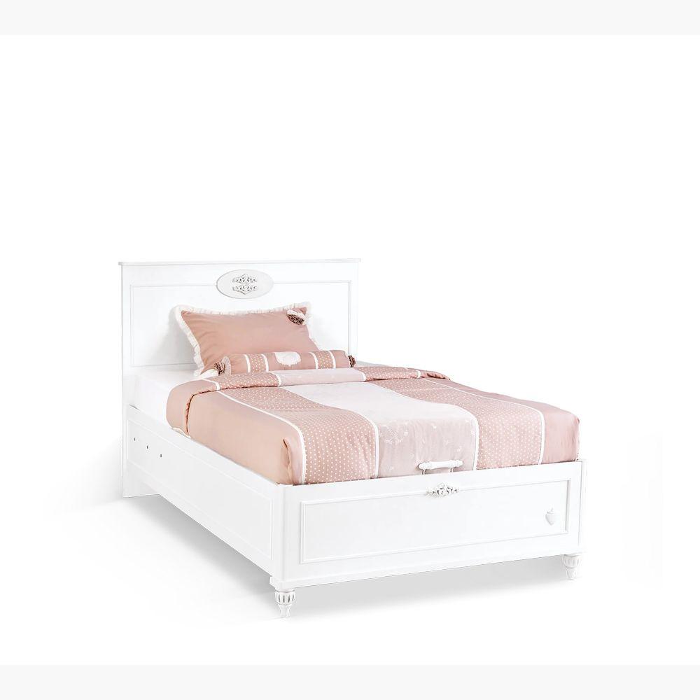 Cilek - Romantica Bed With Base - White/Pink - 100x200 cm