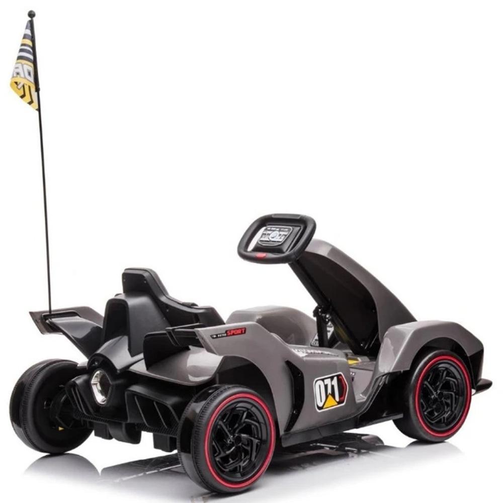 Amsham - Powerful Go Kart For Kids - Grey - 24V