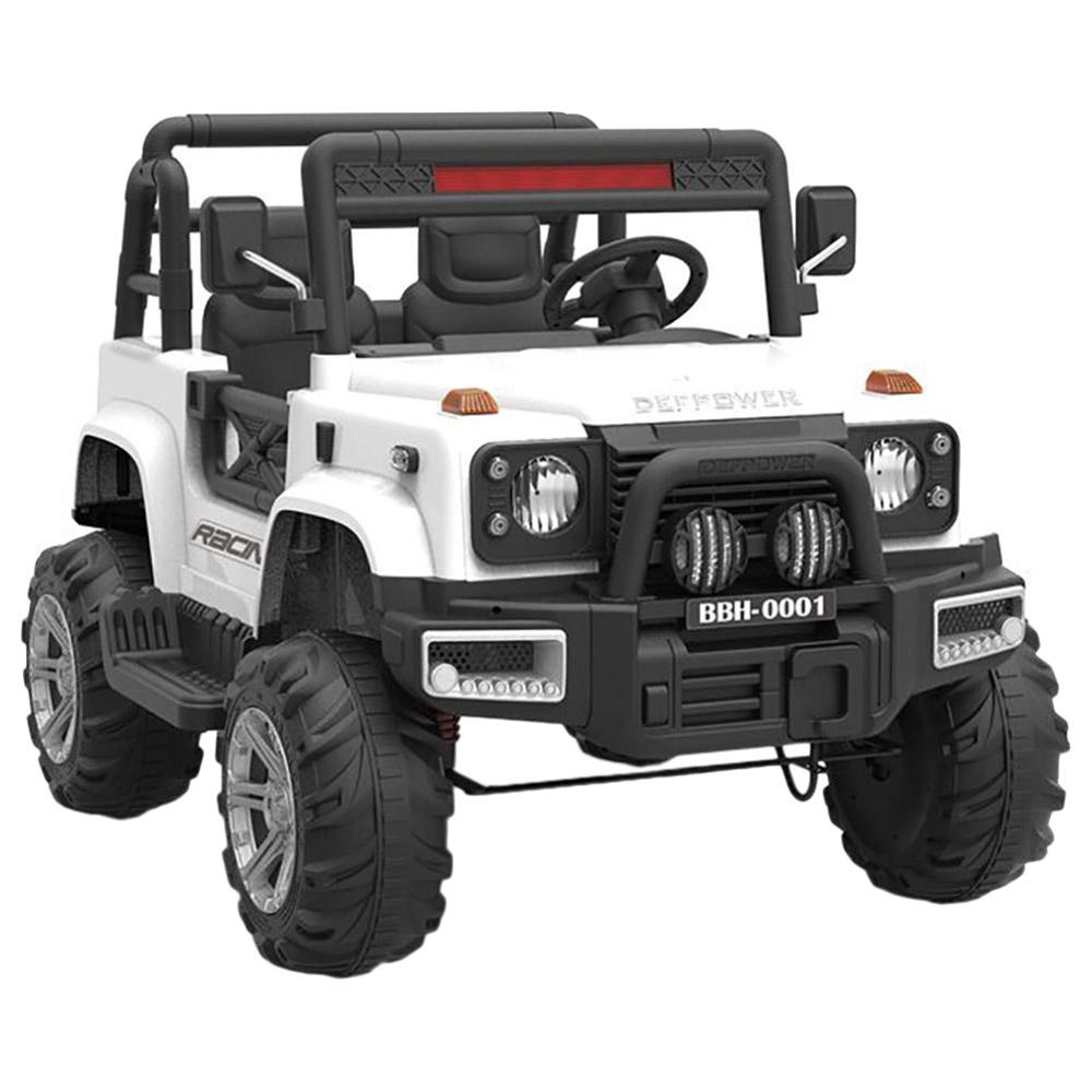 Amsham - Electric Ride-On Jeep - White - 12V