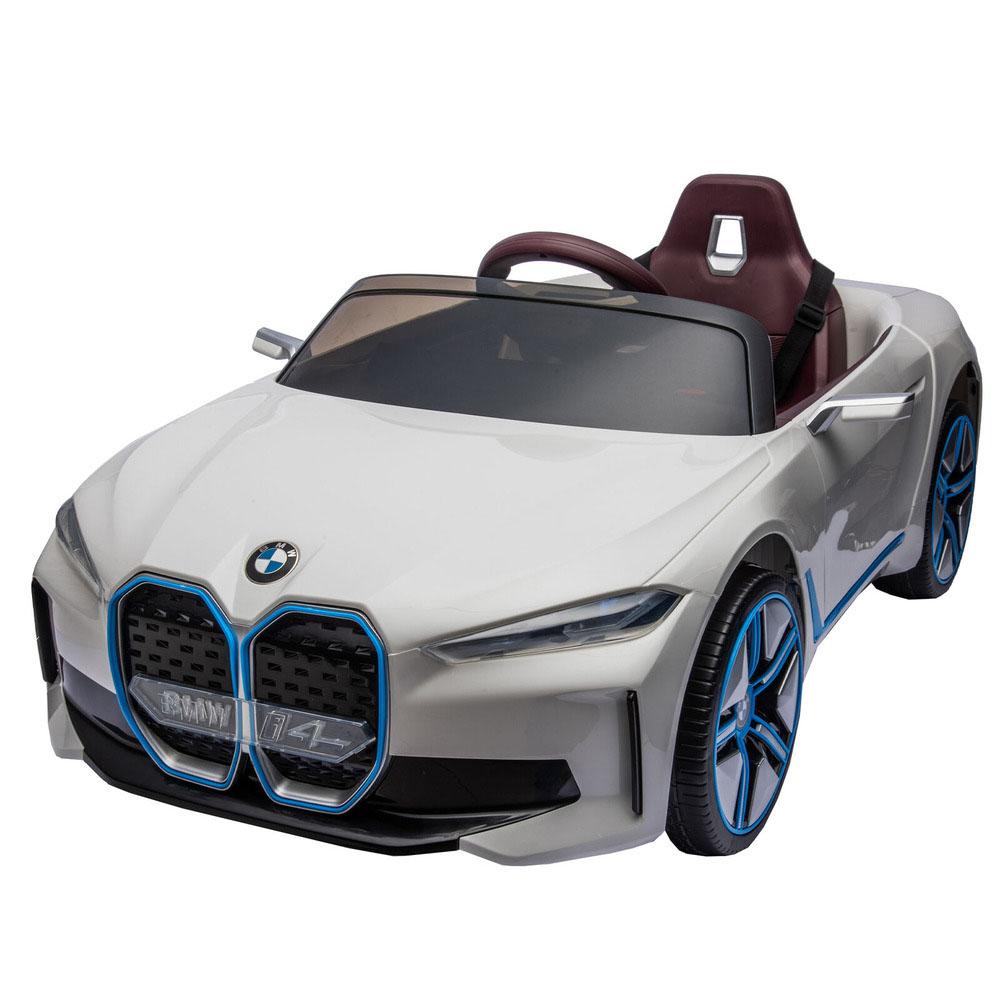 BMW - I4 Licensed Electric Ride-On Car - 12V - White