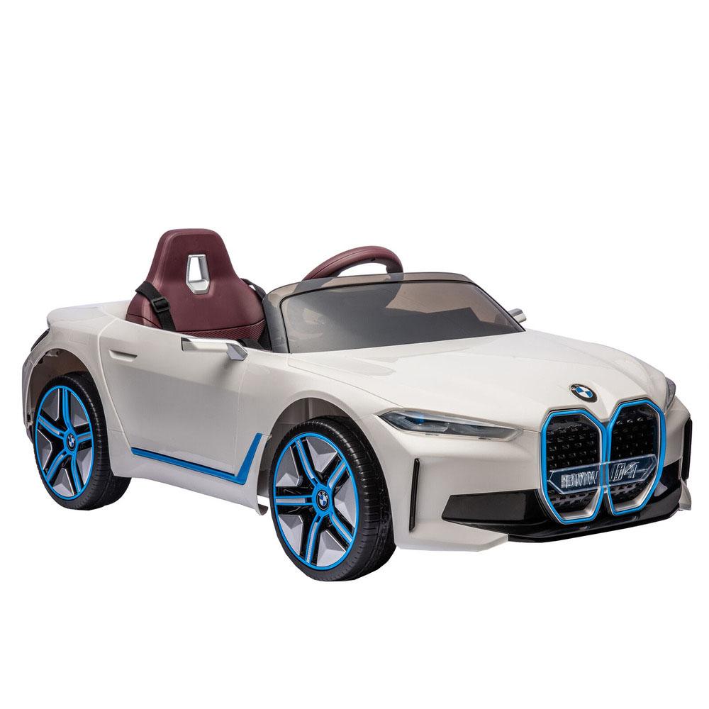 BMW - I4 Licensed Electric Ride-On Car - 12V - White