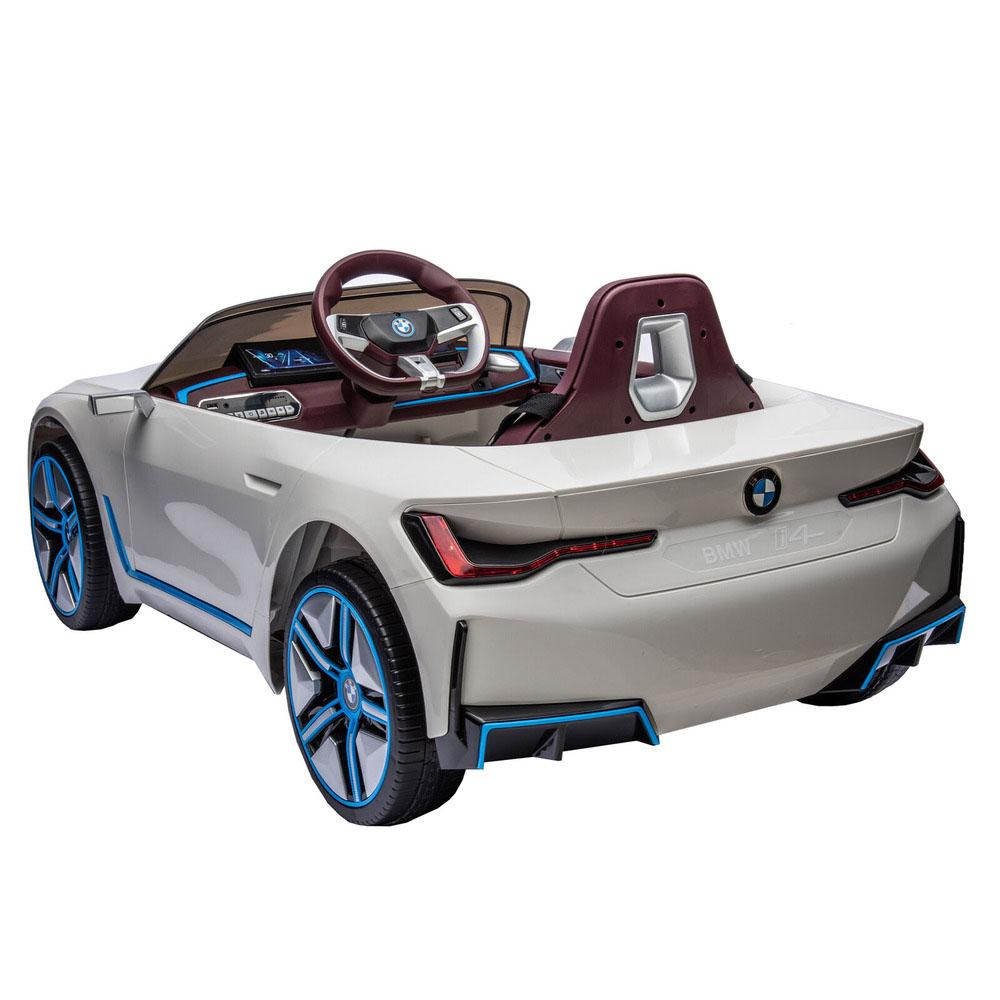 BMW - I4 Licensed Electric Ride-On Car - 12V - White