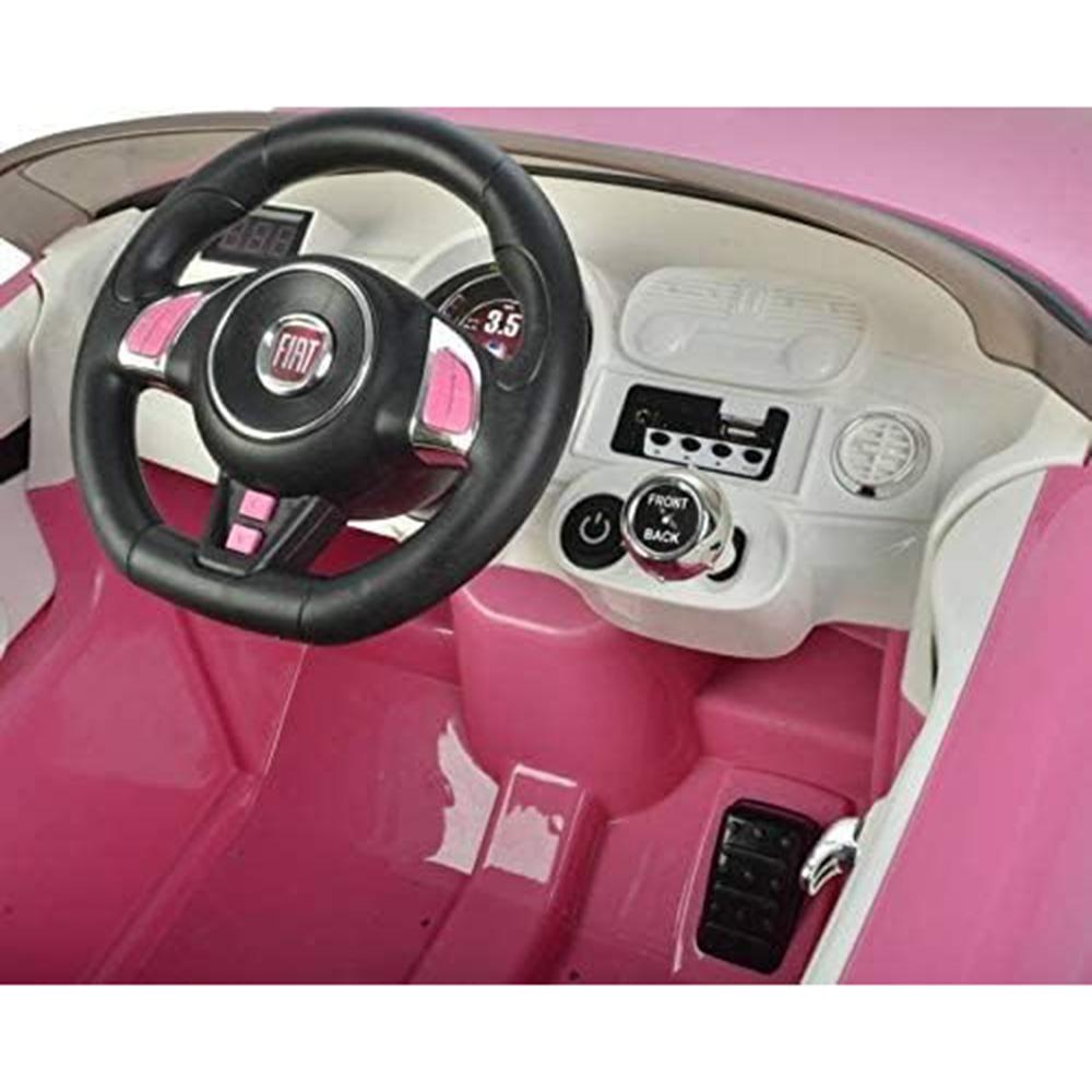 Fiat - 500 Kids Electric Ride-On Car - 12V Pink