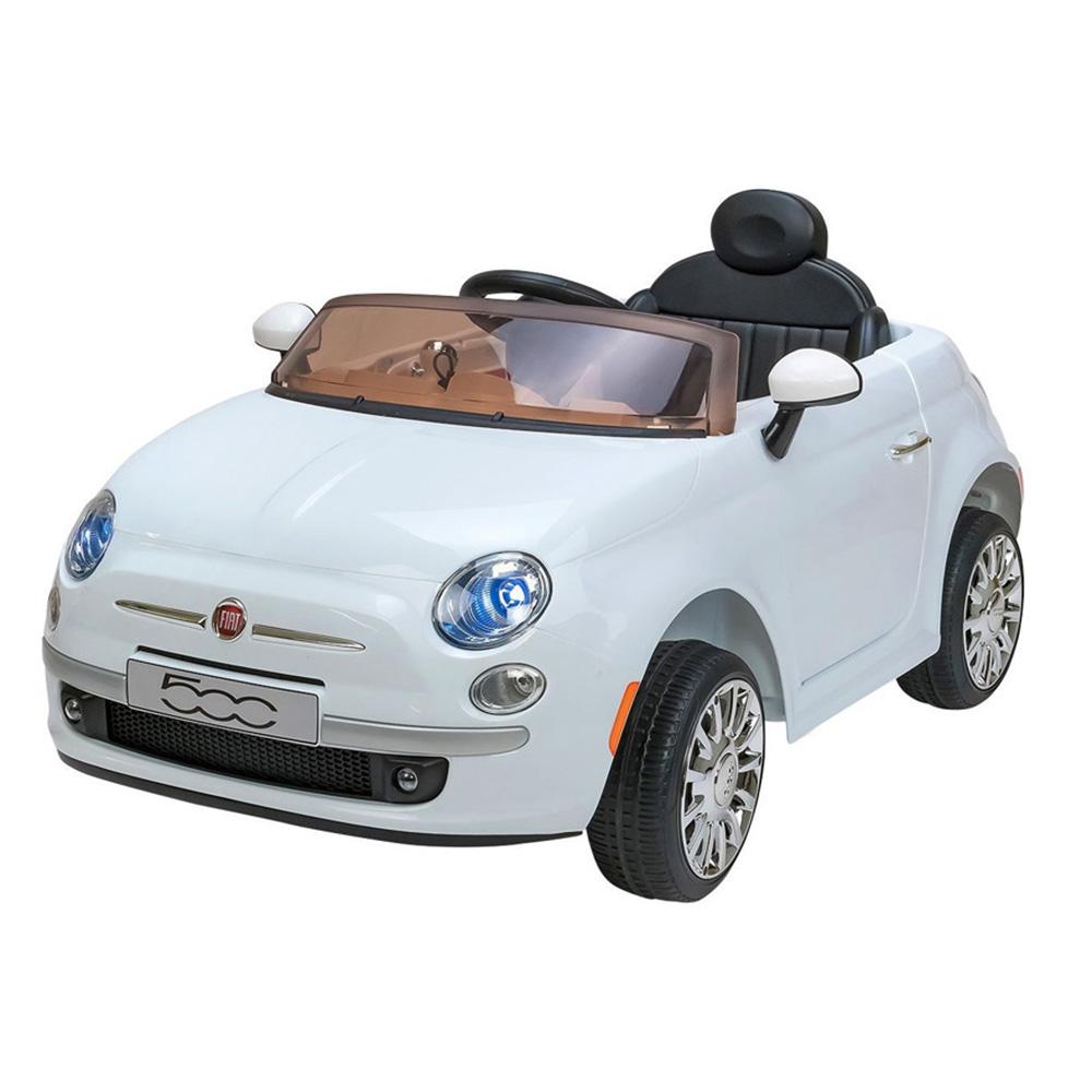 Fiat - 500 Kids Electric Ride-On Car - 12V White