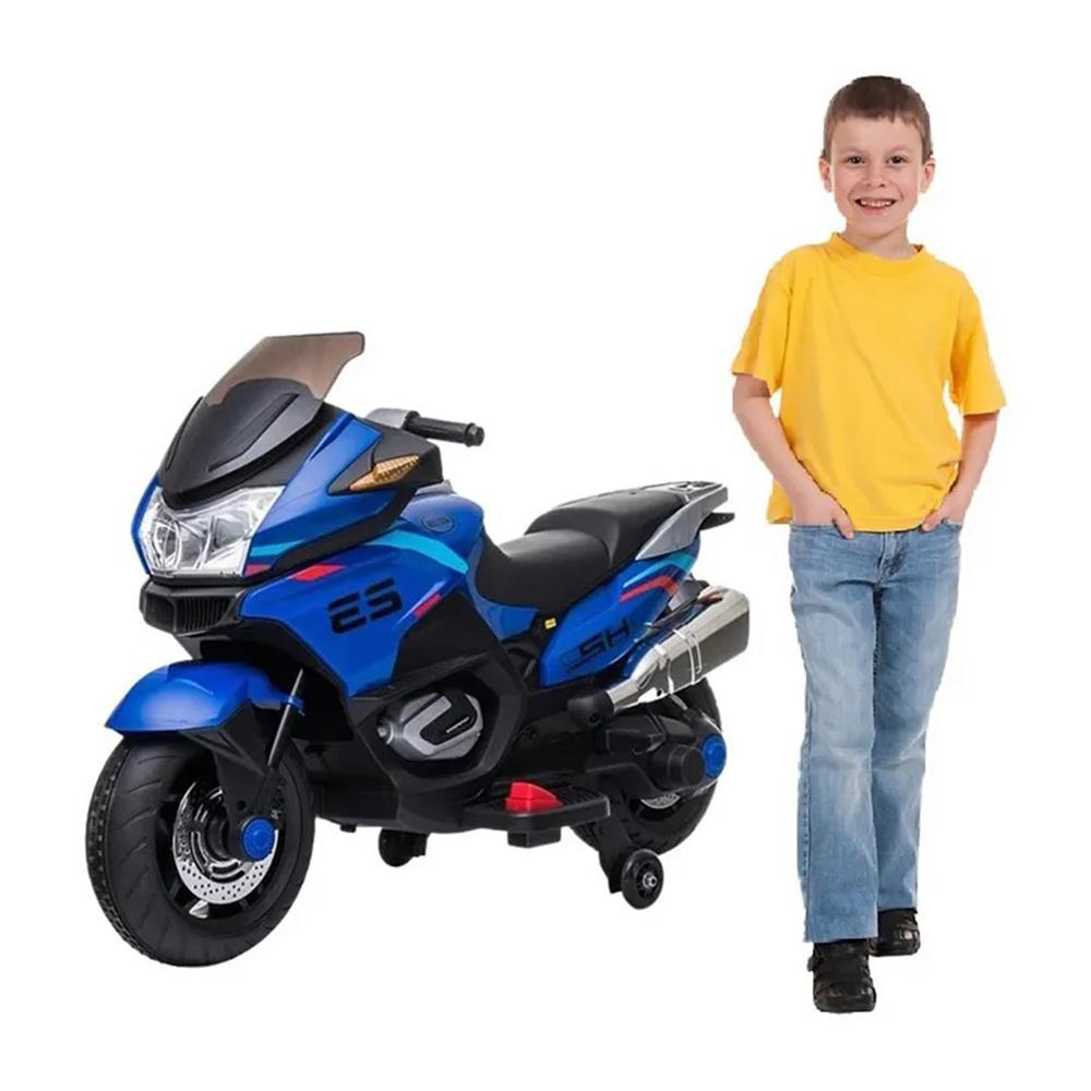 Factual Toys - Kids Electric Ride-On Motorcycle - 12V - Blue