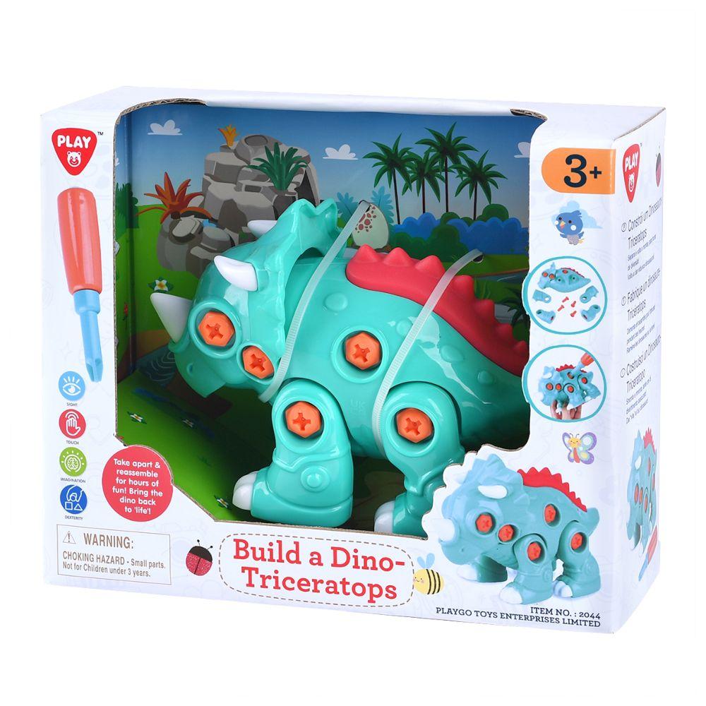 Playgo - Build A Dino Assemble Set - Triceratops