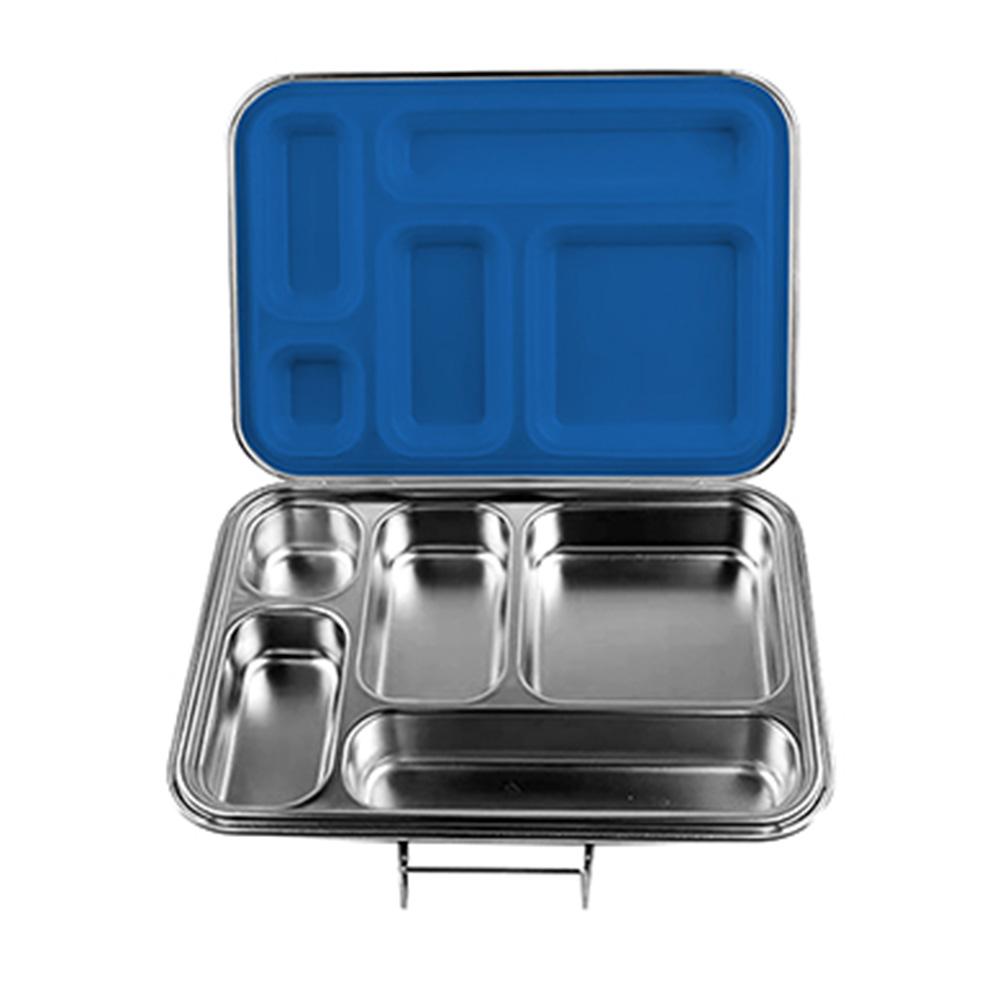 Bonjour - 5 Compartments Staineless Steel Lunch Box - Blue