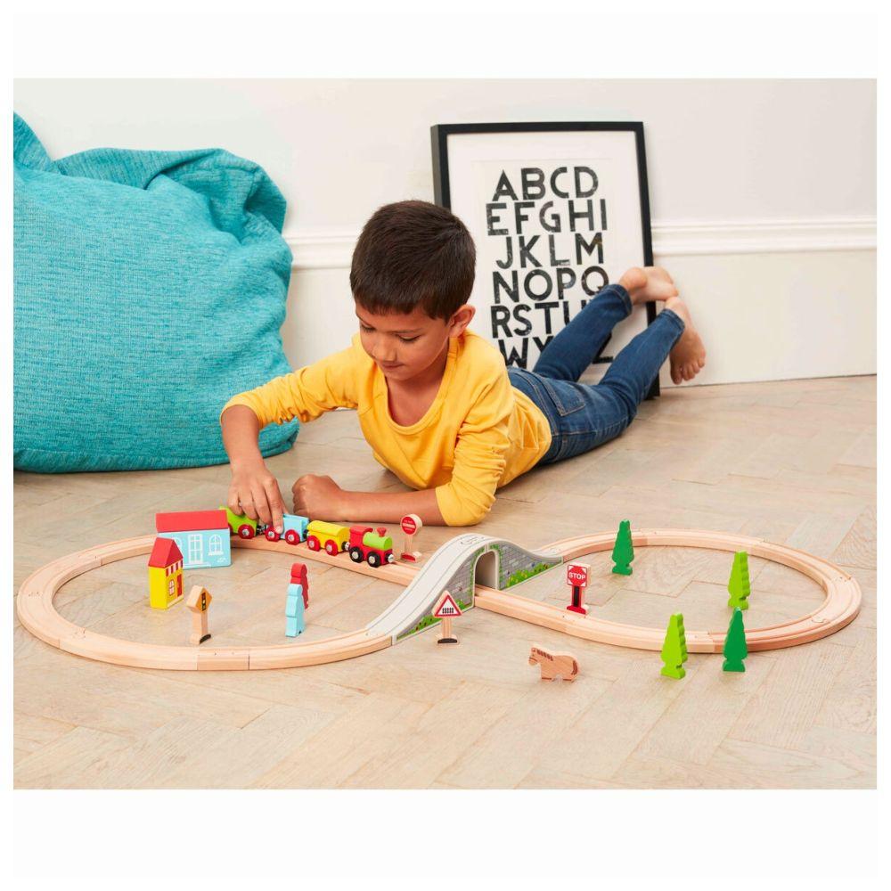 ELC - Wooden Little Town Train Playset - 35pcs