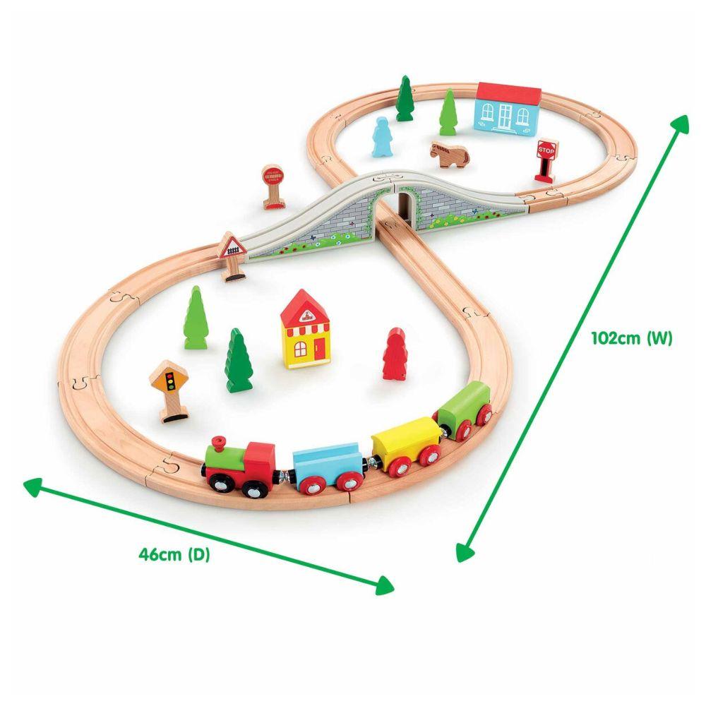 ELC - Wooden Little Town Train Playset - 35pcs